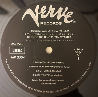 Ben Webster - King Of The Tenors (1976 Japanese Verve Vinyl LP Mono)