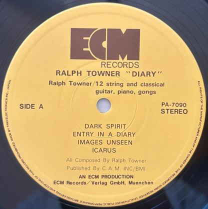 Ralph Towner - Diary (1974 Japanese ECM Vinyl LP)
