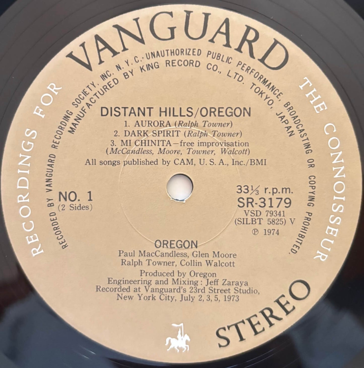 Oregon - Distant Hills (1973 Japanese Vanguard Vinyl LP)