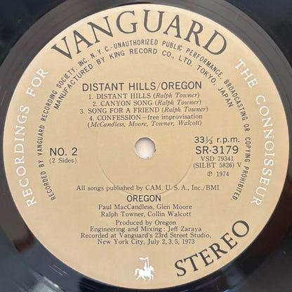 Oregon - Distant Hills (1973 Japanese Vanguard Vinyl LP)