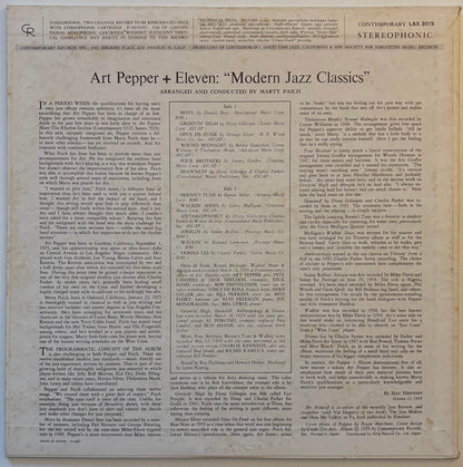 Art Pepper + Eleven - Modern Jazz Classics (1974 Japanese Contemporary Limited Edition Vinyl LP)