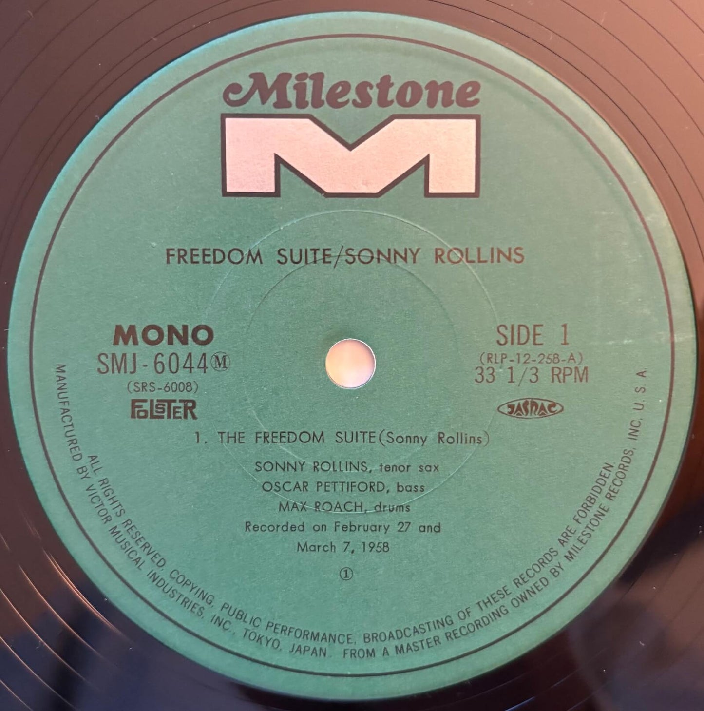 Sonny Rollins - Freedom Suite (1974 Japanese Milestone Vinyl LP Mono)