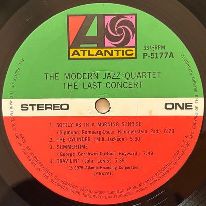 The Modern Jazz Quartet - The Last Concert (1975 Japanese Atlantic Gatefold 2LP)