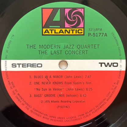 The Modern Jazz Quartet - The Last Concert (1975 Japanese Atlantic Gatefold 2LP)