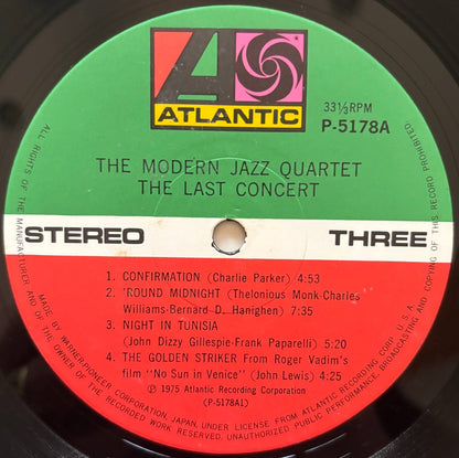 The Modern Jazz Quartet - The Last Concert (1975 Japanese Atlantic Gatefold 2LP)