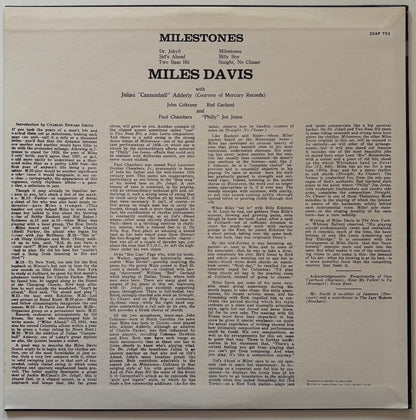 Miles Davis - Milestones (1977 Japanese CBS/Sony Vinyl LP Mono)