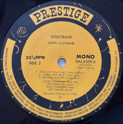 John Coltrane - Soultrane (1977 Japanese Prestige Vinyl LP Mono)