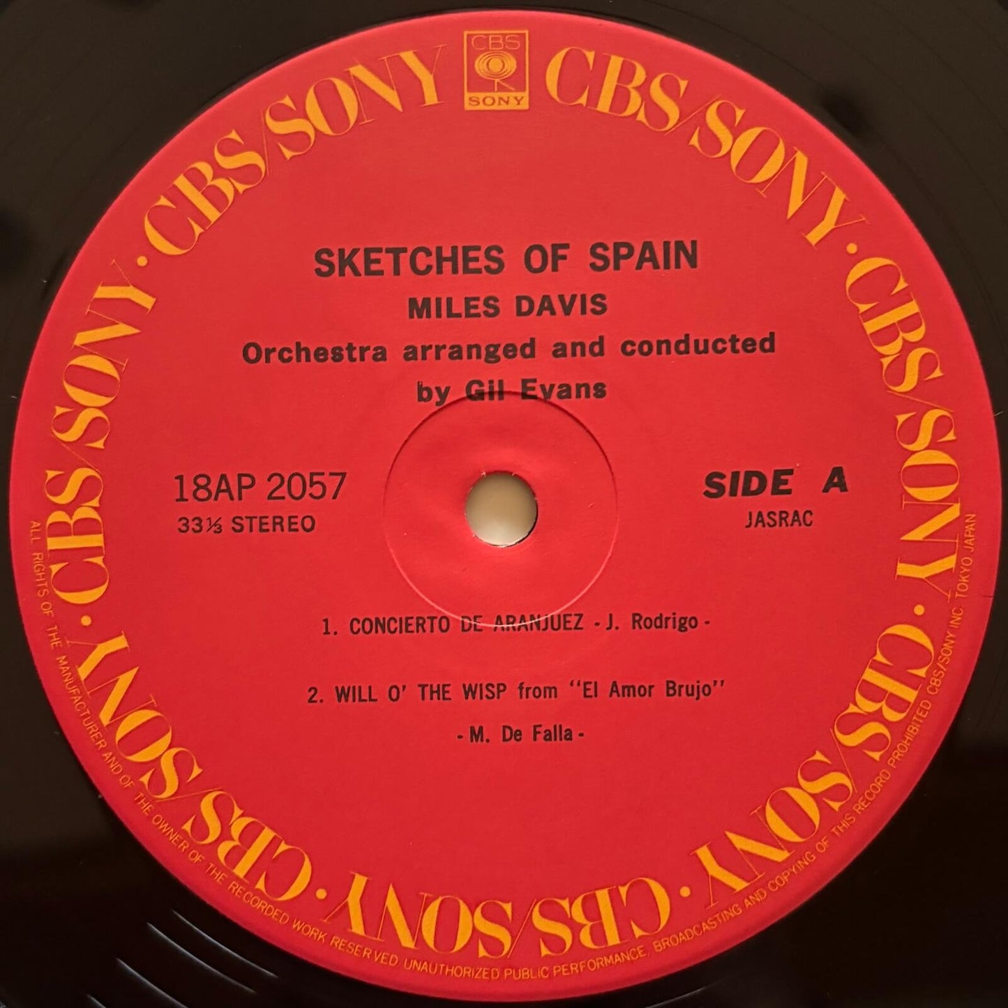 Miles Davis - Sketches Of Spain (1981 Japanese CBS/Sony Vinyl LP)