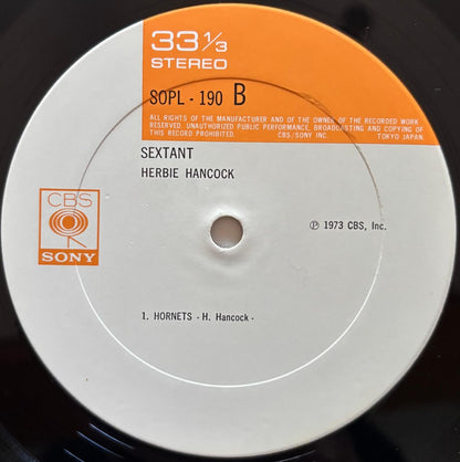 Herbie Hancock - Sextant (1973 Japanese CBS/Sony Vinyl LP)