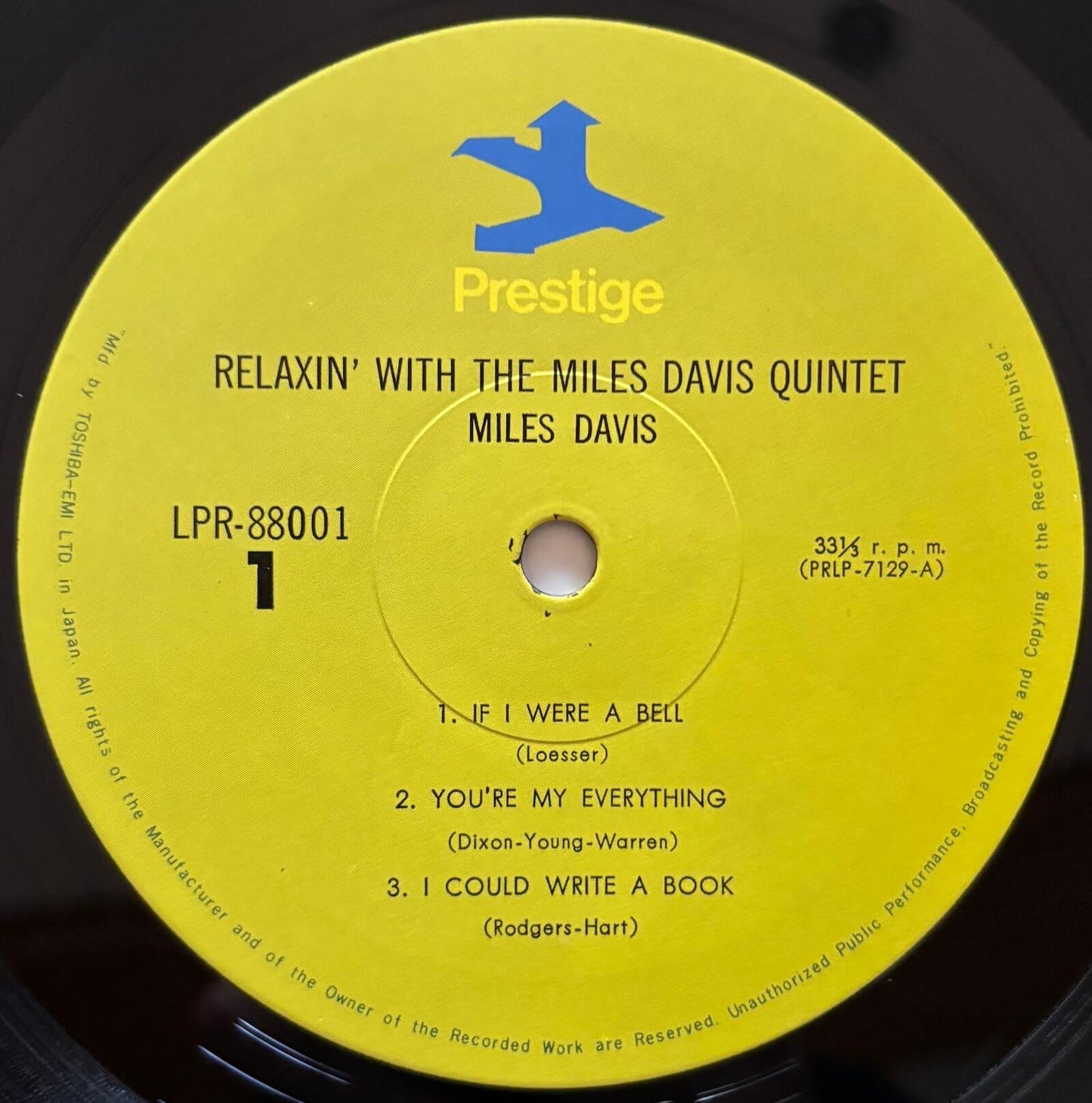 The Miles Davis Quintet - Relaxin' With The Miles Davis Quintet (1973 Japanese Prestige Vinyl LP Mono)