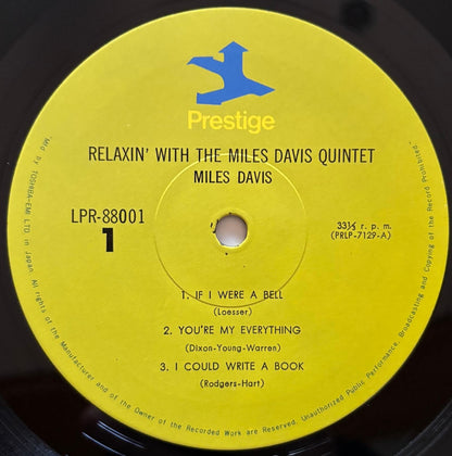 The Miles Davis Quintet - Relaxin' With The Miles Davis Quintet (1973 Japanese Prestige Vinyl LP Mono)