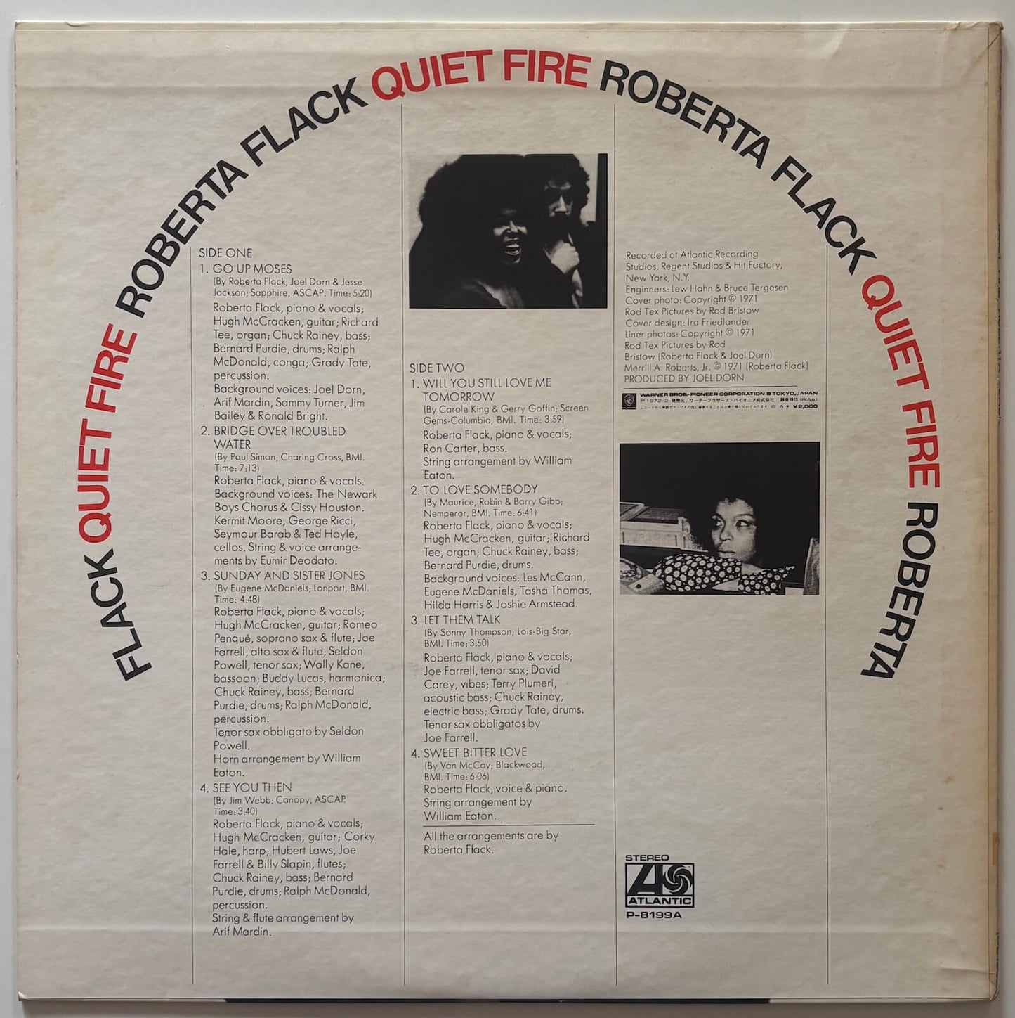 Roberta Flack - Quiet Fire (1972 Japanese Atlantic Vinyl LP)