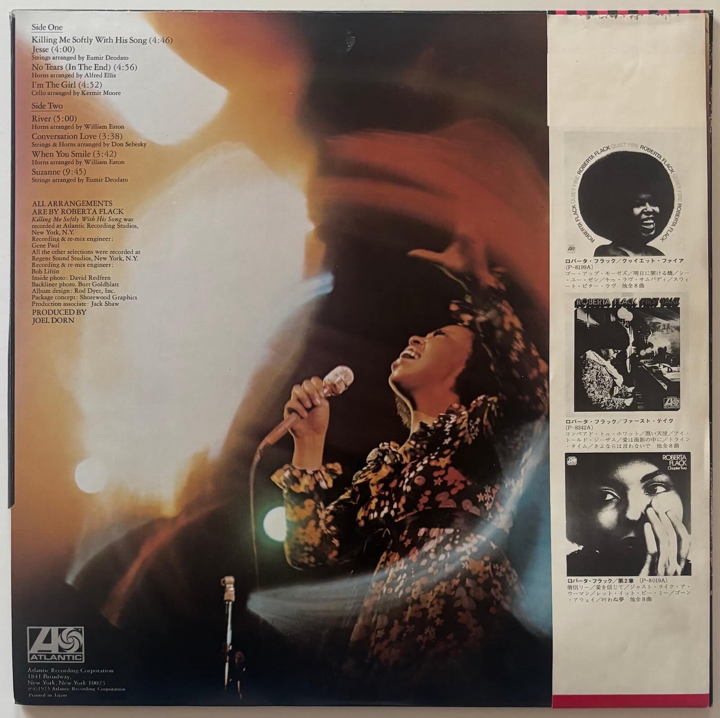 Roberta Flack - Killing Me Softly (1976 Japanese Atlantic Vinyl LP)