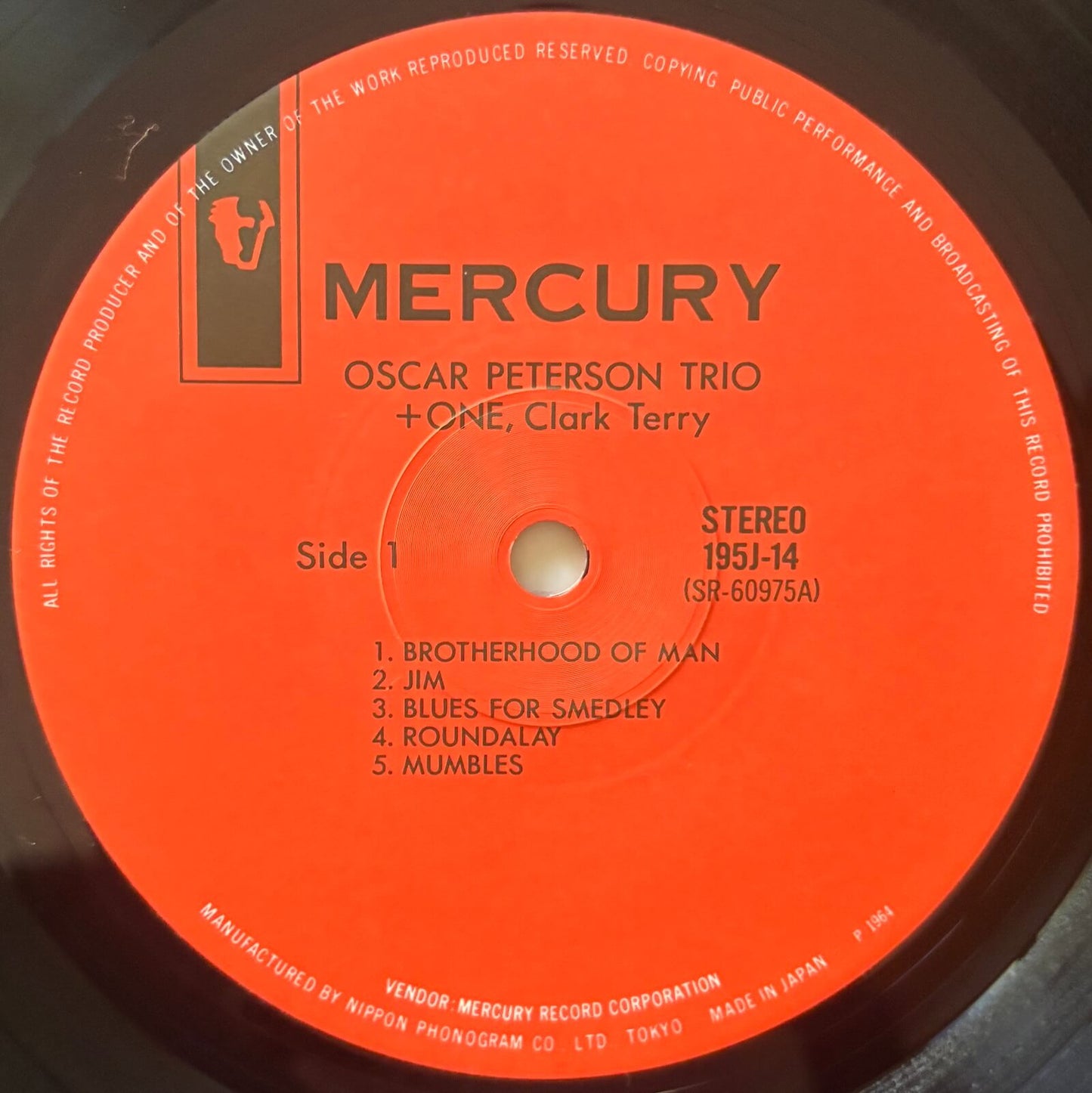 Oscar Peterson Trio + Clark Terry - Oscar Peterson Trio + One (1983 Japanese Mercury Vinyl LP)