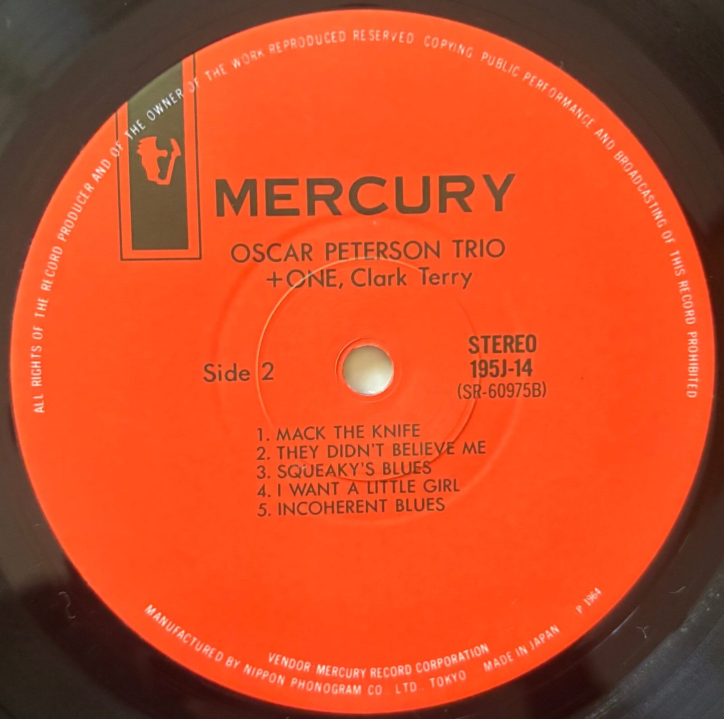 Oscar Peterson Trio + Clark Terry - Oscar Peterson Trio + One (1983 Japanese Mercury Vinyl LP)