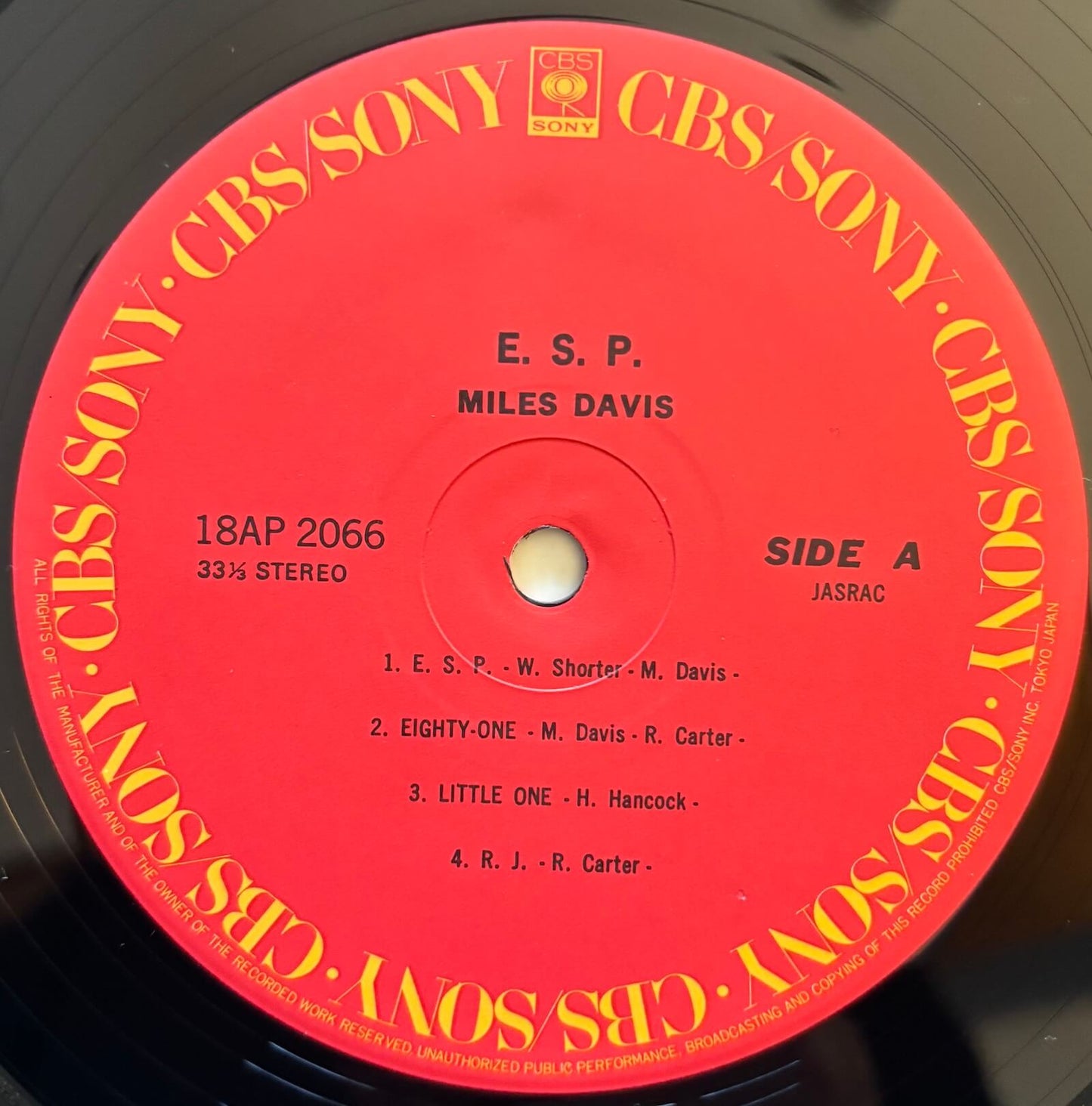 Miles Davis - E.S.P. (1981 Japanese CBS/Sony Vinyl LP)