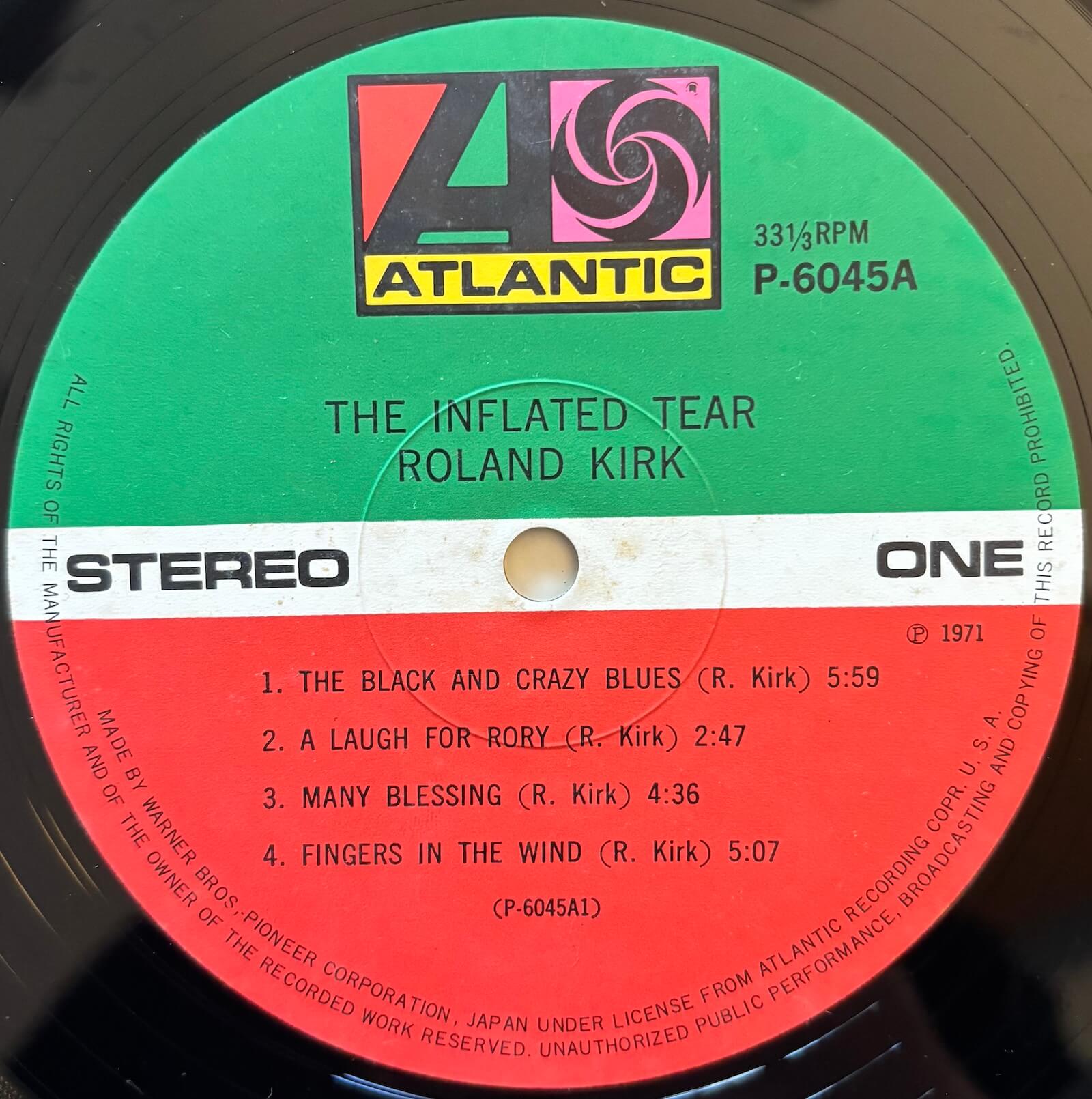 Roland Kirk - The Inflated Tear (1971 Atlantic Japan) | Lush Life