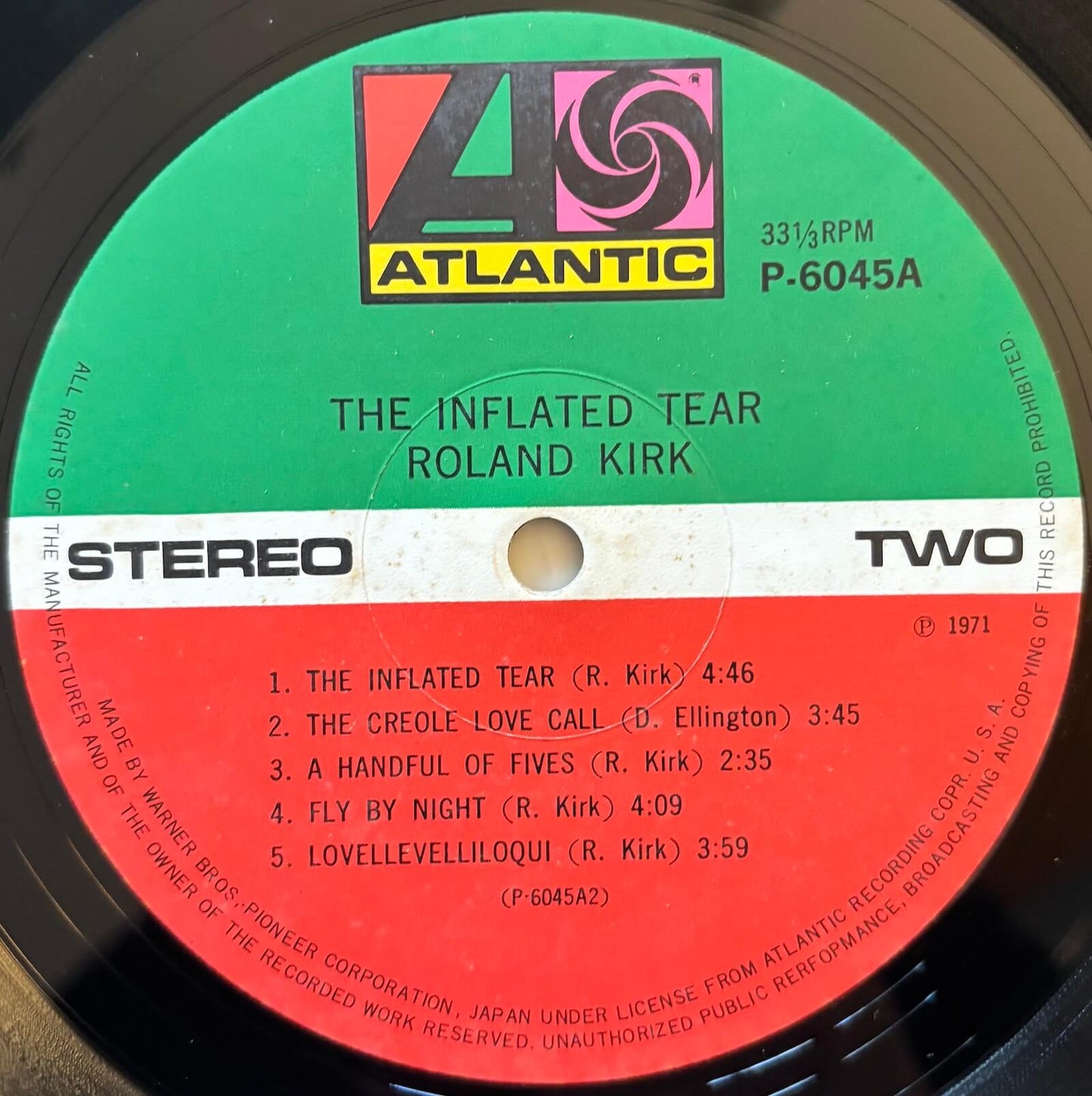 Roland Kirk - The Inflated Tear (1971 Japanese Atlantic Vinyl LP)