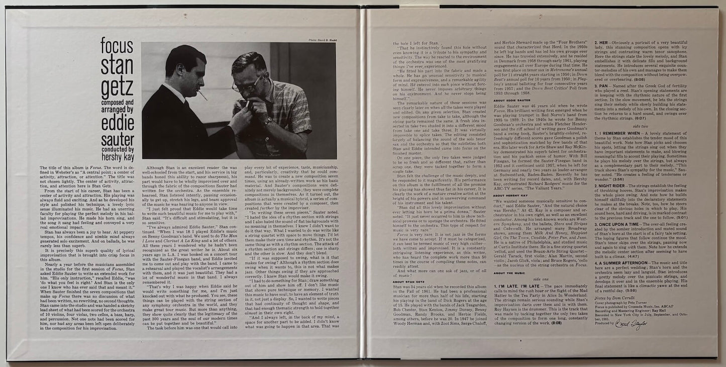 Stan Getz & Eddie Sauter - Focus (1986 Japanese Verve Vinyl LP Gatefold)