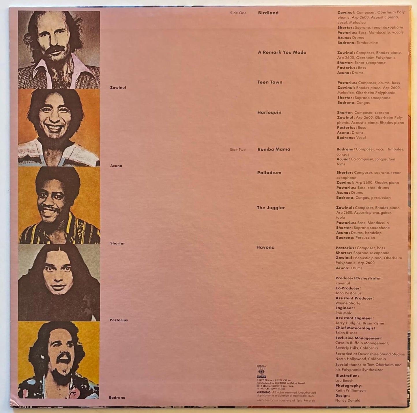 Weather Report - Heavy Weather (1977 Japanese CBS/Sony Vinyl LP)