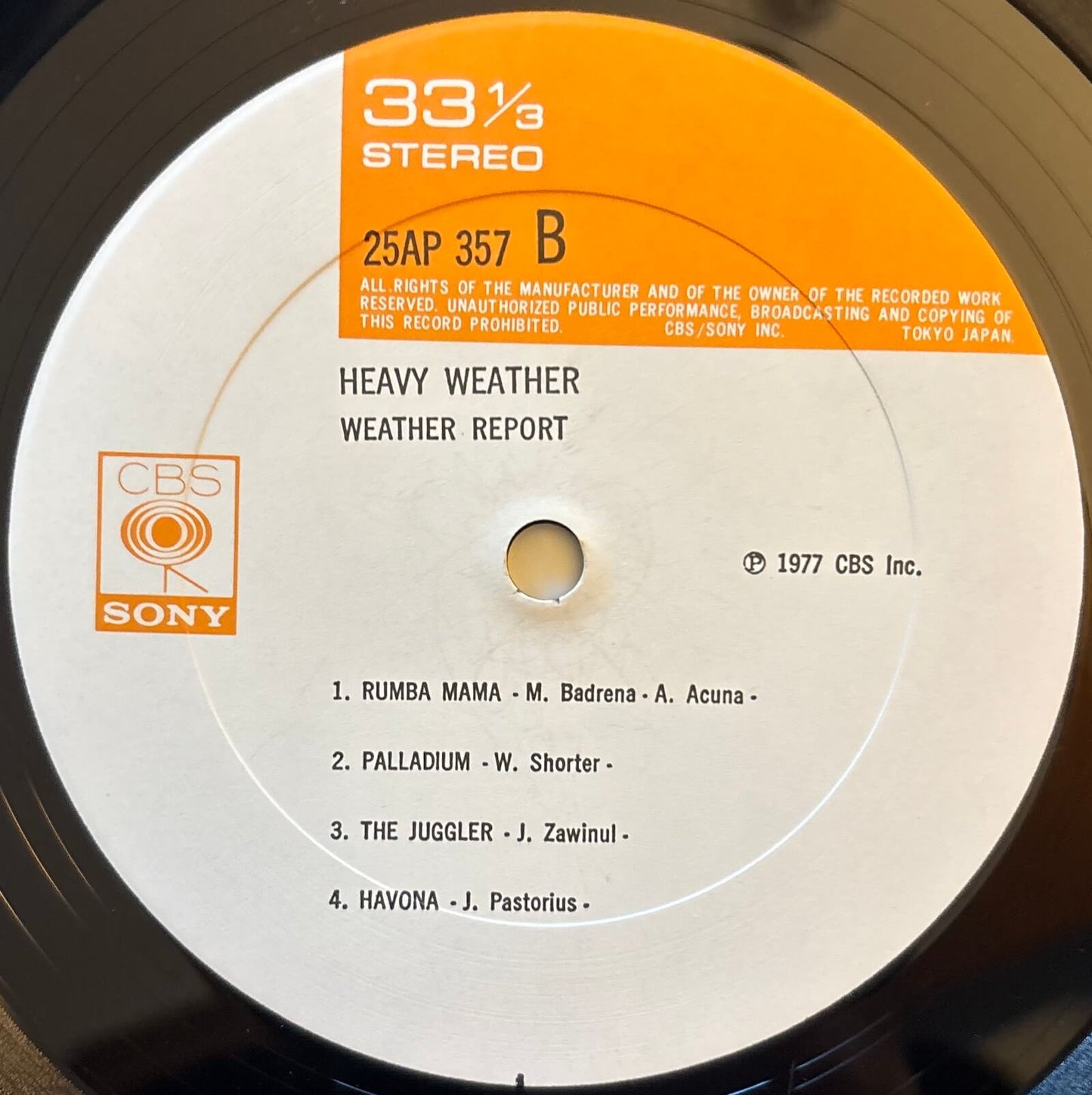 Weather Report - Heavy Weather (1977 Japanese CBS/Sony Vinyl LP)