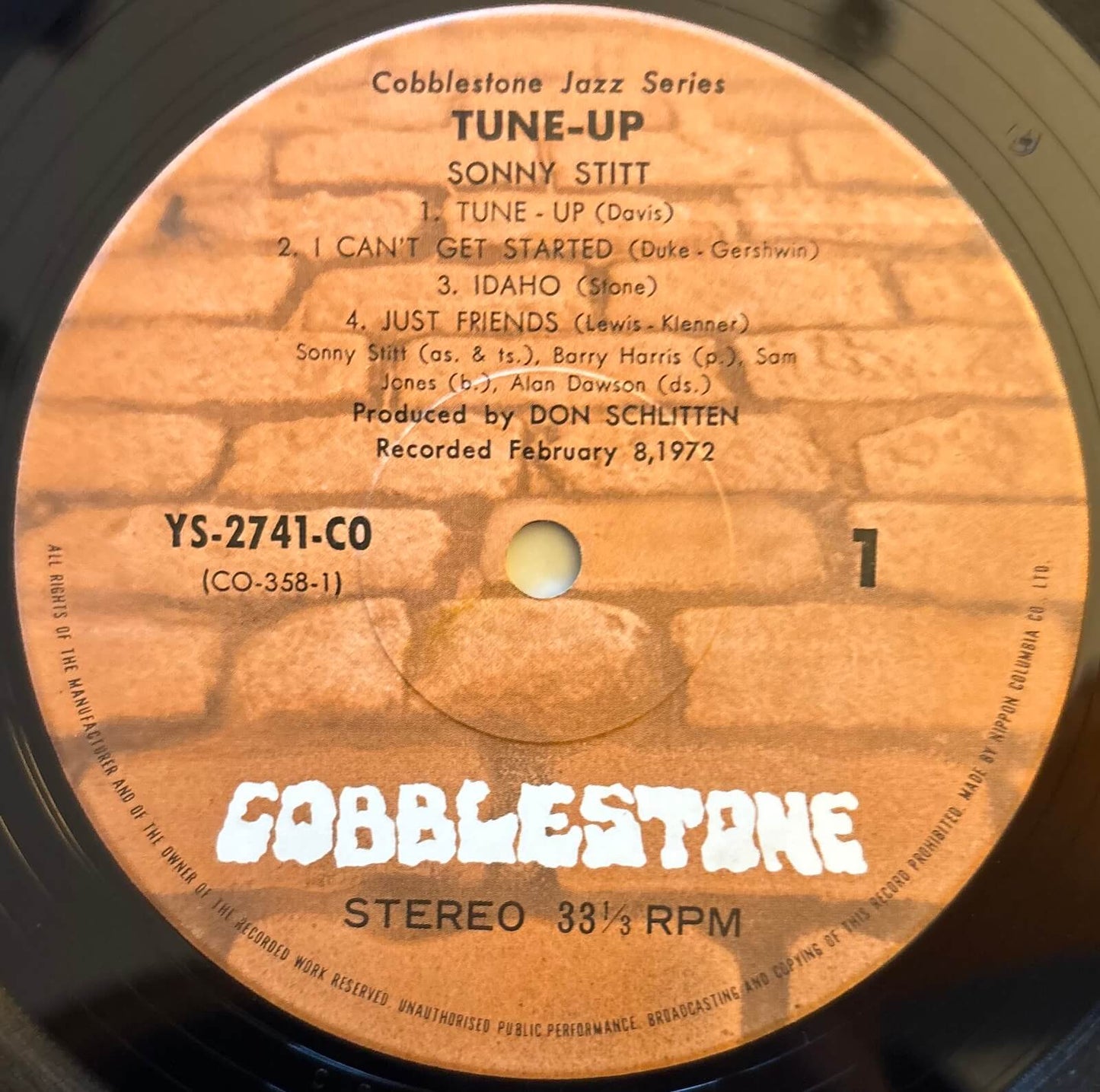 Sonny Stitt - Tune-Up! (1972 Japanese Cobblestone Vinyl LP)