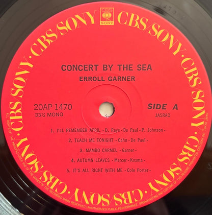 Erroll Garner - Concert By The Sea (1979 Japanese CBS/Sony Vinyl LP Mono)