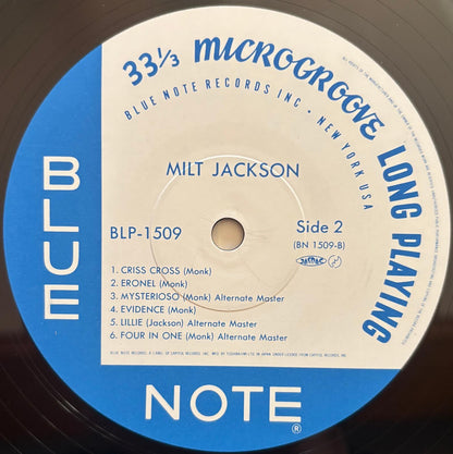 Milt Jackson - Milt Jackson And The Thelonious Monk Quintet (1983 Japanese Blue Note Vinyl LP Mono)