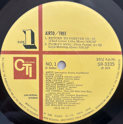Airto - Free (1973 Japanese CTI Vinyl LP Gatefold)