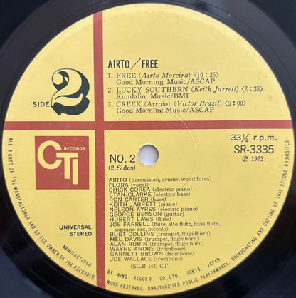 Airto - Free (1973 Japanese CTI Vinyl LP Gatefold)