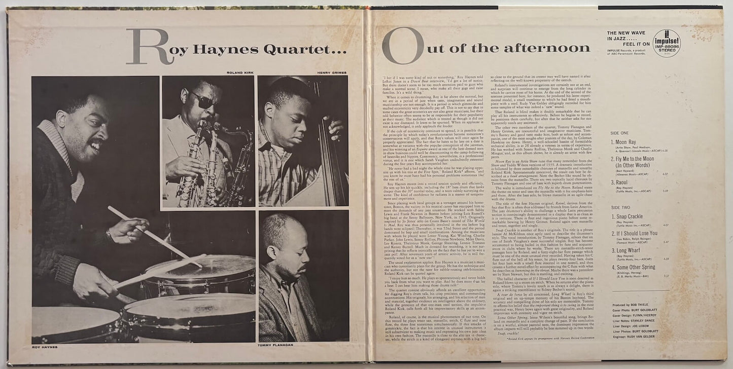 Roy Haynes Quartet - Out Of The Afternoon (1973 Japanese Impulse! Vinyl LP Gatefold)