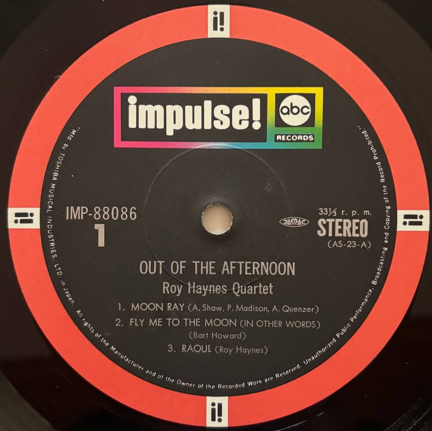 Roy Haynes Quartet - Out Of The Afternoon (1973 Japanese Impulse! Vinyl LP Gatefold)
