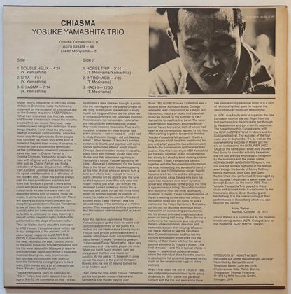 Yosuke Yamashita Trio - Chiasma (1976 Japanese MPS Vinyl LP)
