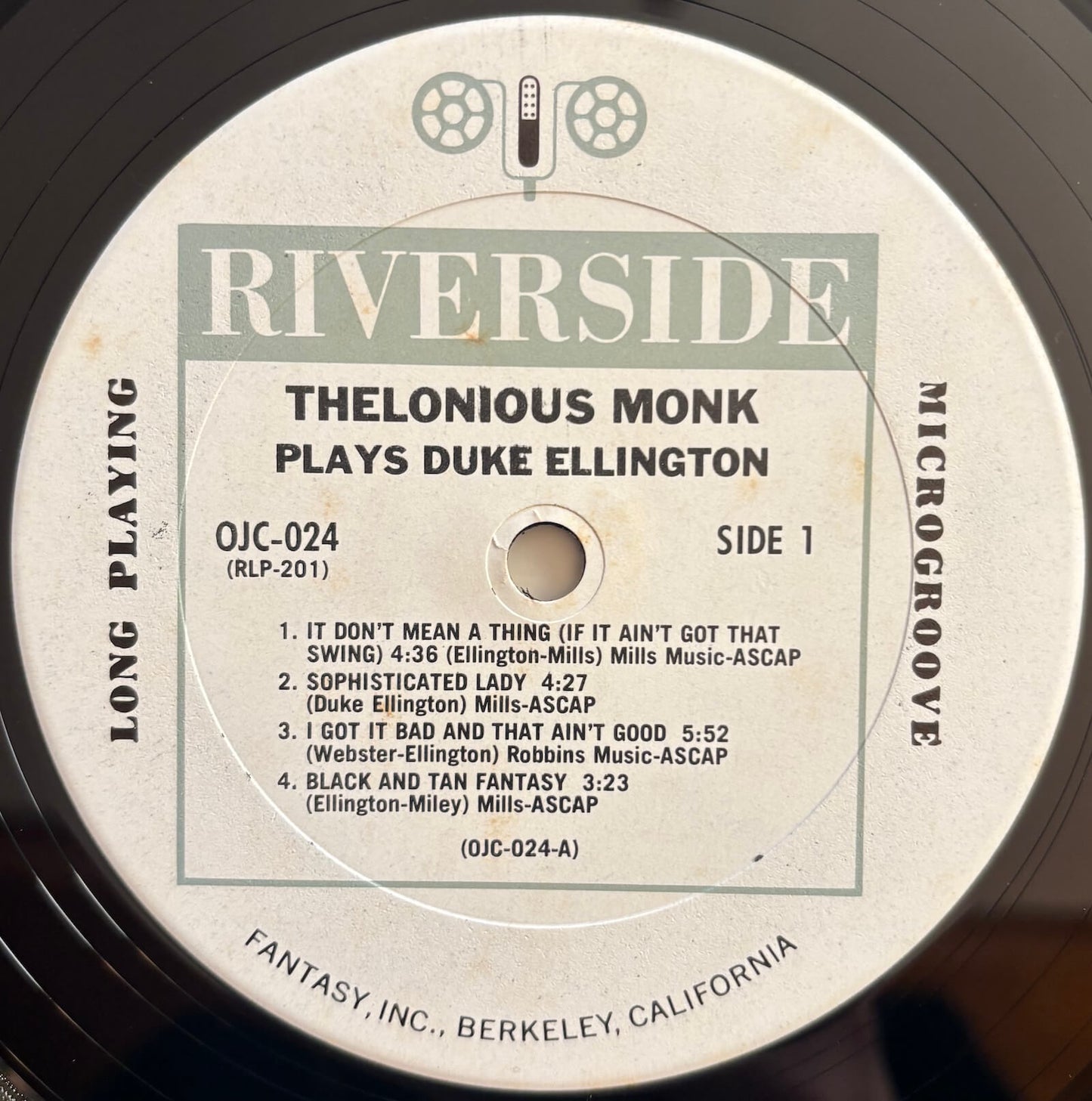 Thelonious Monk - Thelonious Monk Plays Duke Ellington (1982 US Riverside Vinyl LP Mono)