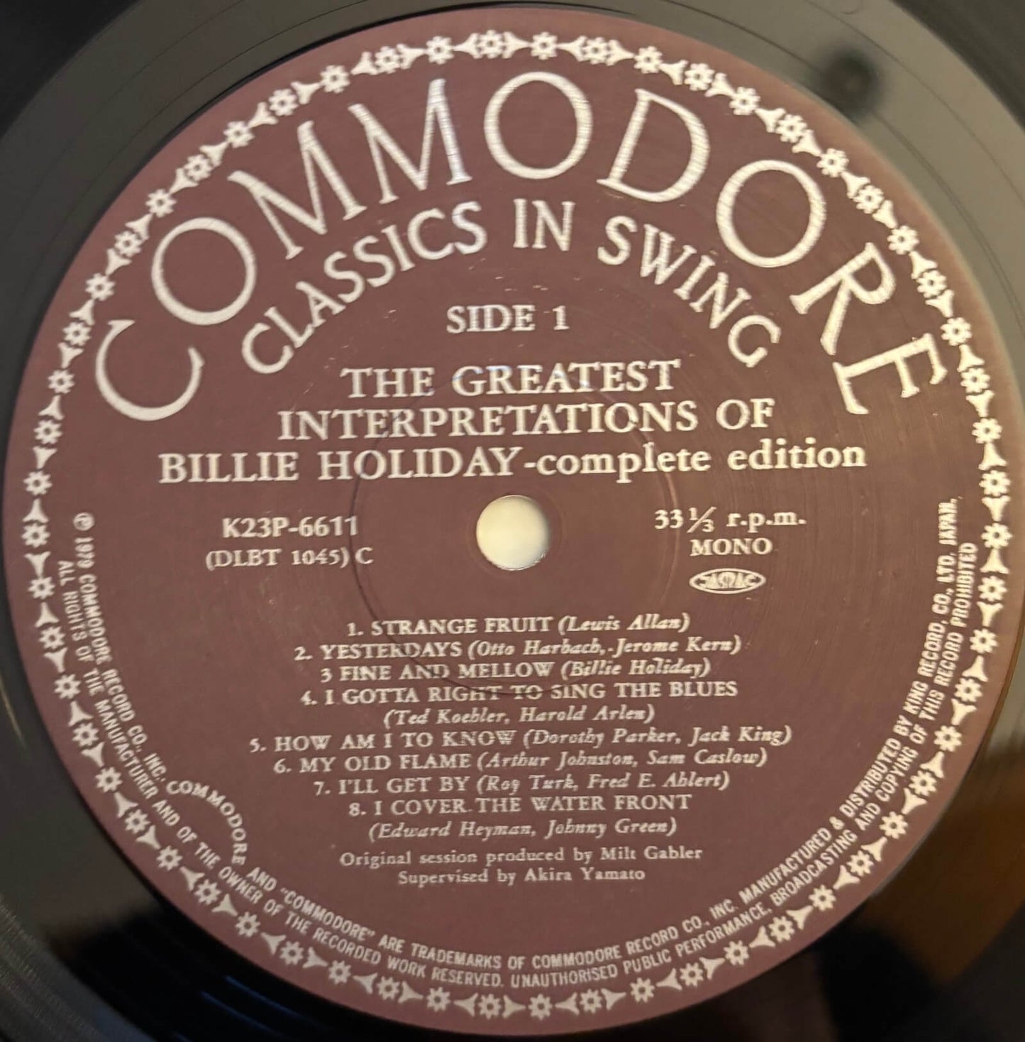 Billie Holiday - The Greatest Interpretations Of Billie Holiday: Complete Edition (1979 Japanese Commodore Vinyl LP Mono)