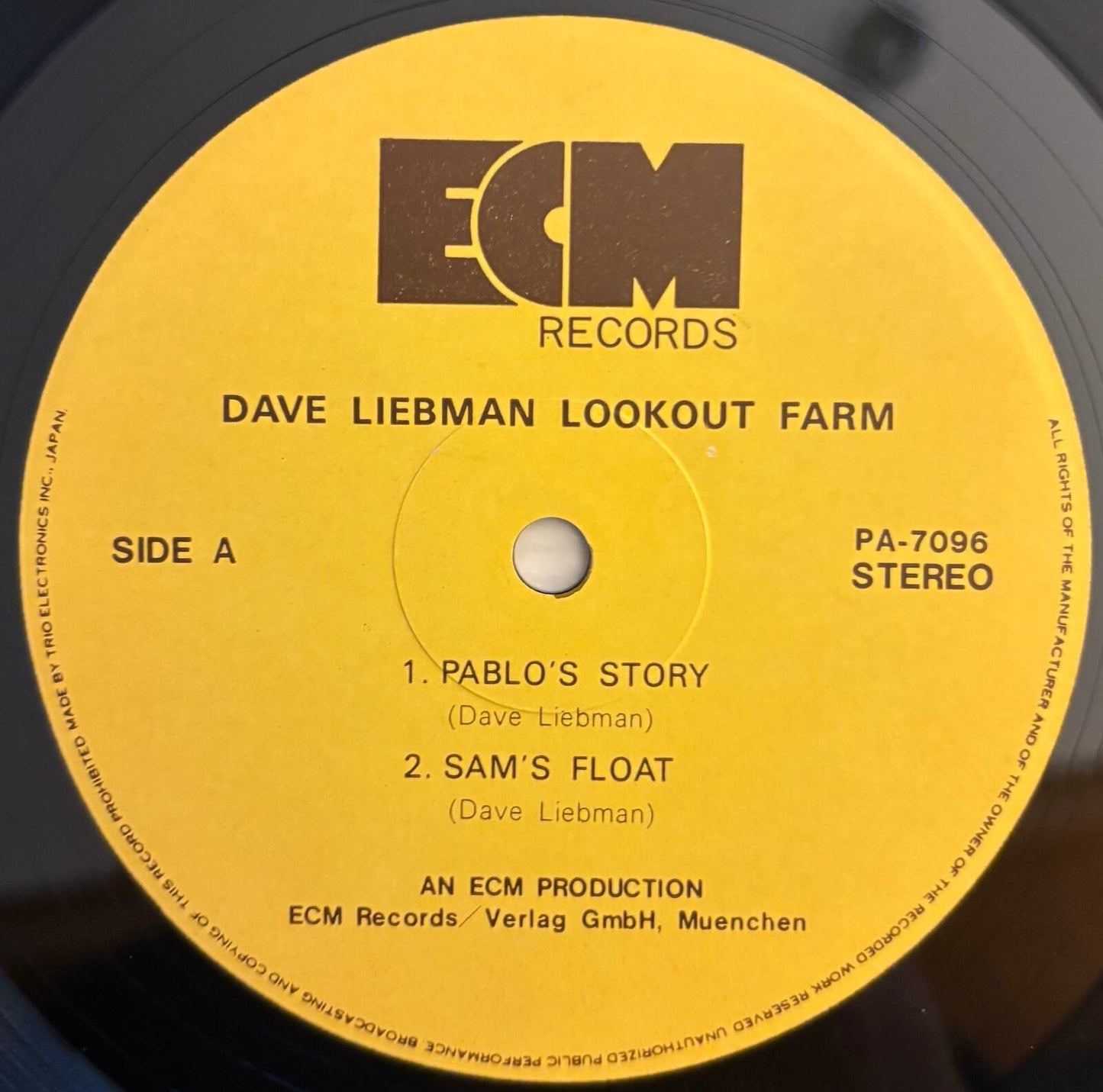Dave Liebman - Lookout Farm (1974 Japanese ECM Vinyl LP)