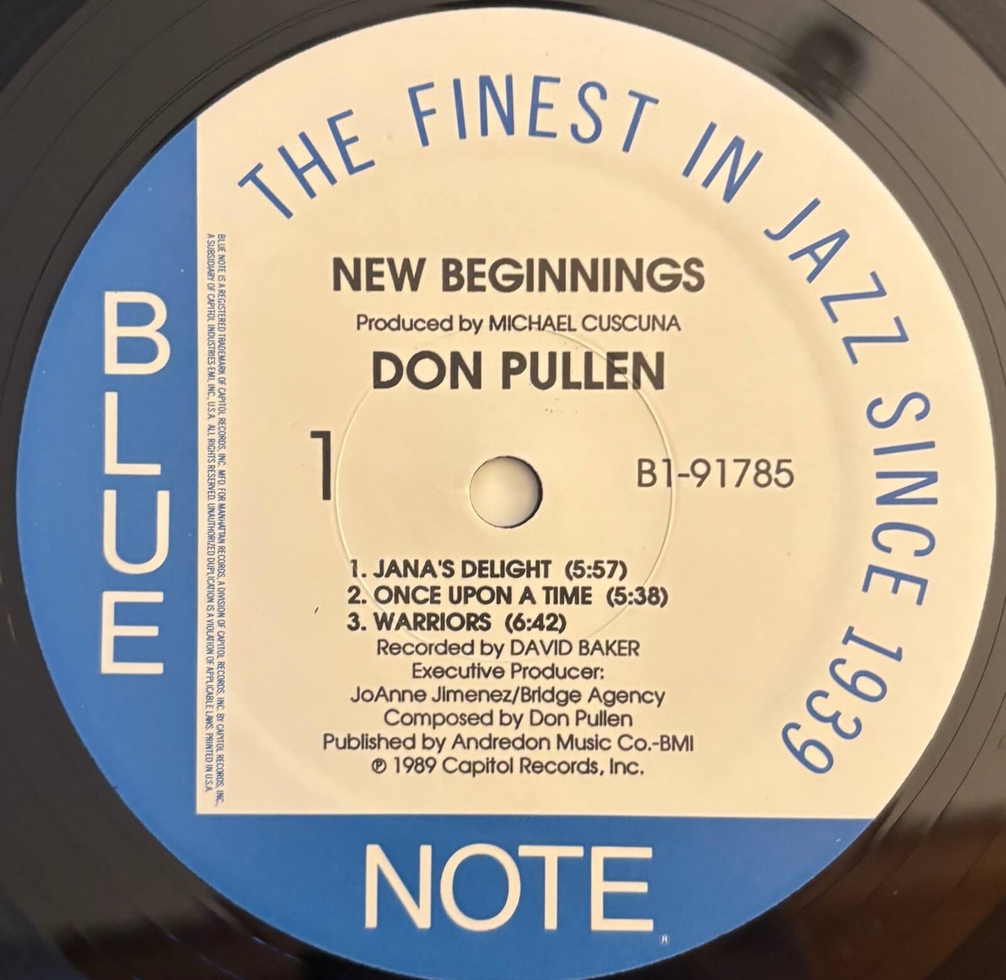 Don Pullen - New Beginnings (1989 US Blue Note Vinyl LP)