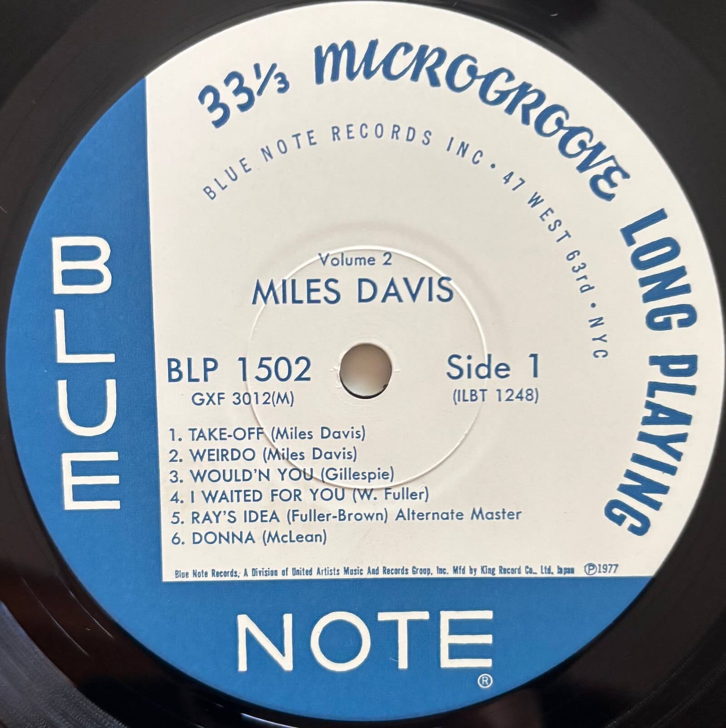 Miles Davis - Volume 2 (1977 Japanese Blue Note GXF-3012 Limited Edition Vinyl LP Mono)