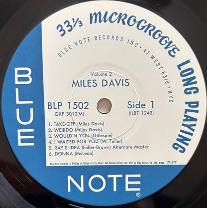 Miles Davis - Volume 2 (1977 Japanese Blue Note GXF-3012 Limited Edition Vinyl LP Mono)