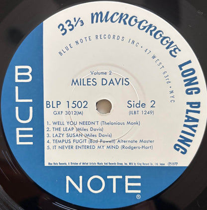 Miles Davis - Volume 2 (1977 Japanese Blue Note GXF-3012 Limited Edition Vinyl LP Mono)