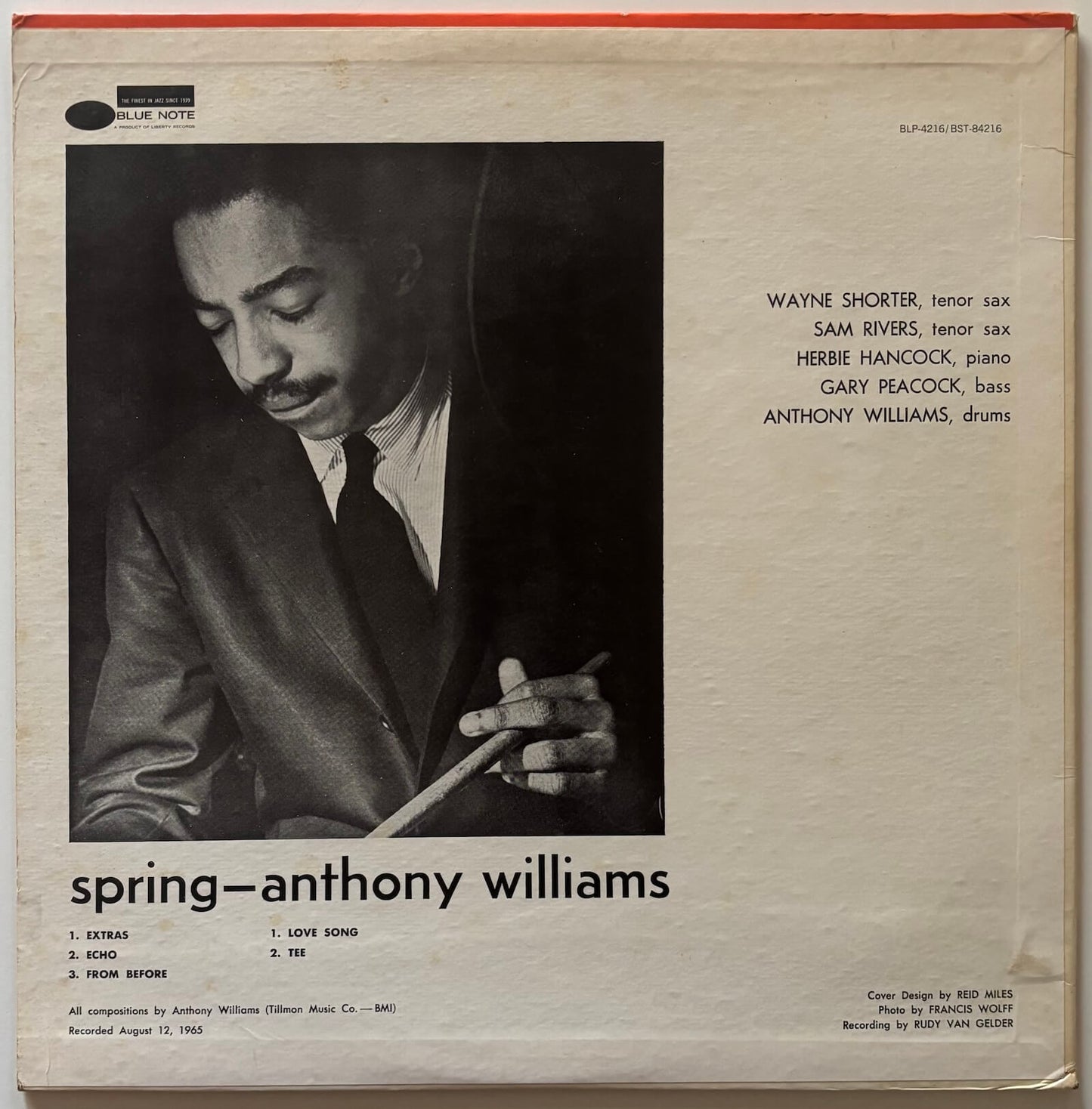 Anthony Williams - Spring (1971 US Blue Note BST-84216 Vinyl LP)