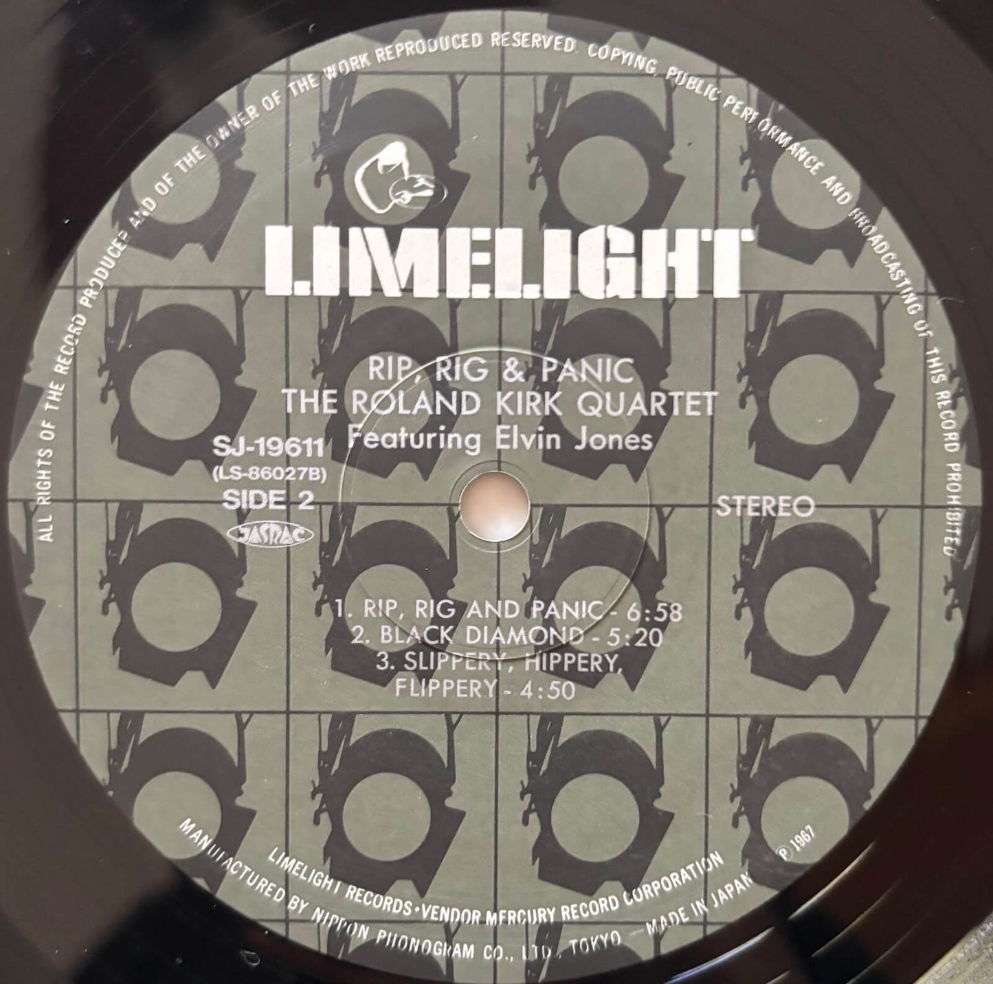 The Roland Kirk Quartet Featuring Elvin Jones - Rip, Rig And Panic (1987 Japanese Limelight Vinyl LP)