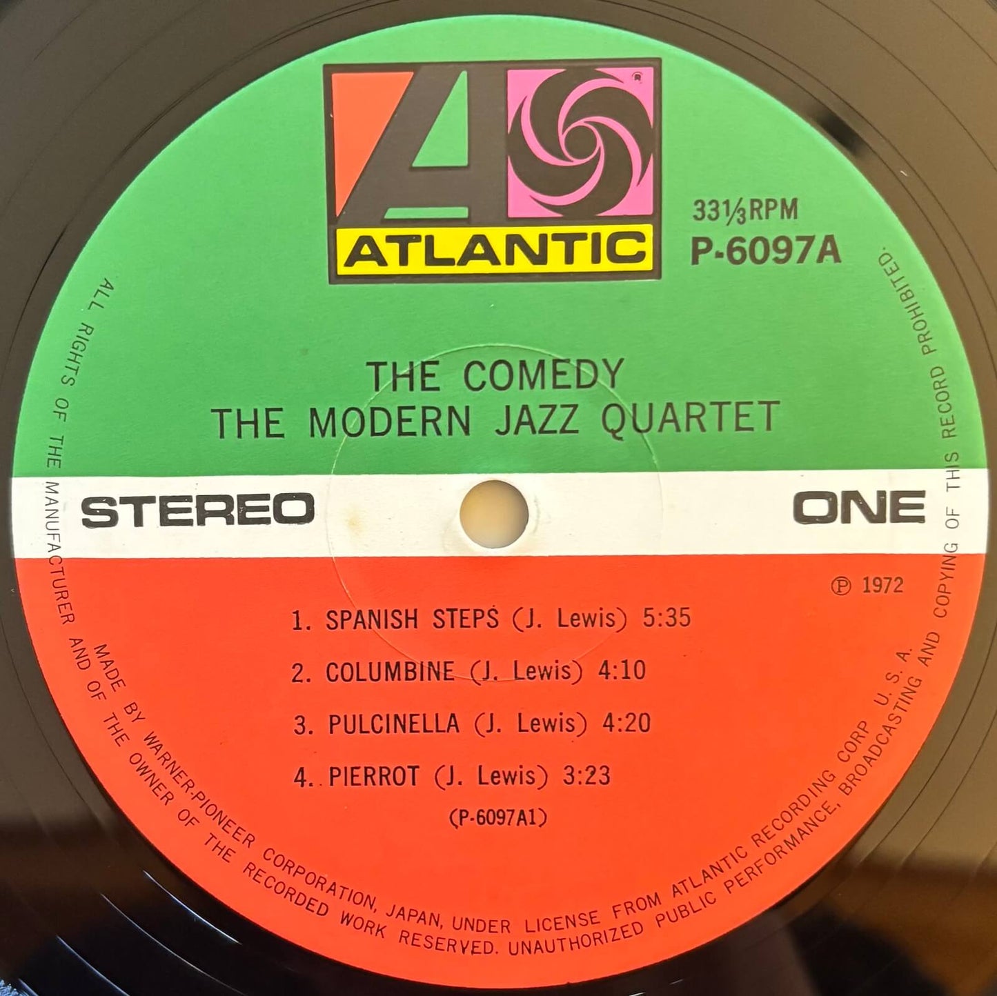 The Modern Jazz Quartet - The Comedy (1972 Japanese Atlantic Gatefold Vinyl LP)