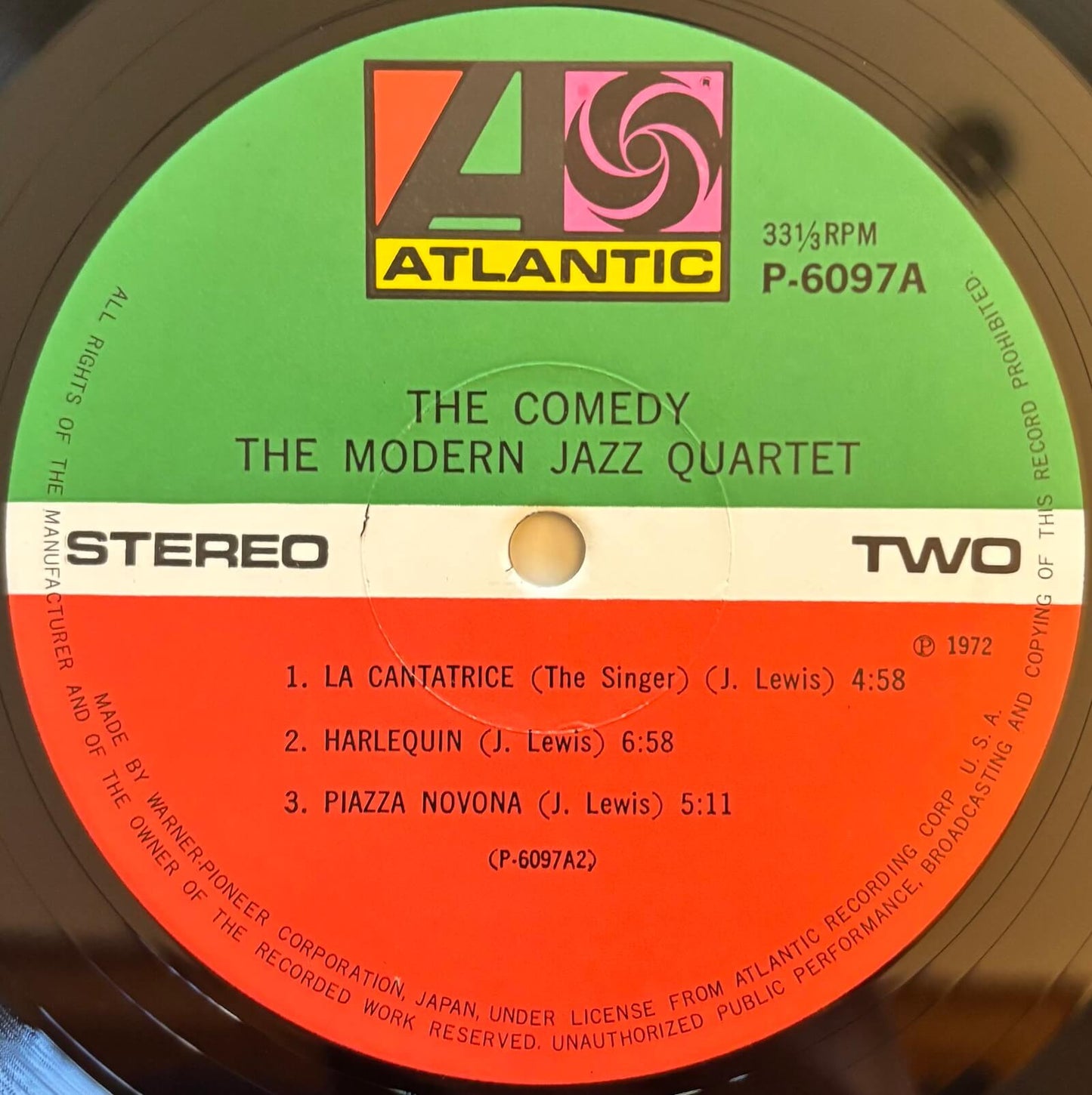 The Modern Jazz Quartet - The Comedy (1972 Japanese Atlantic Gatefold Vinyl LP)