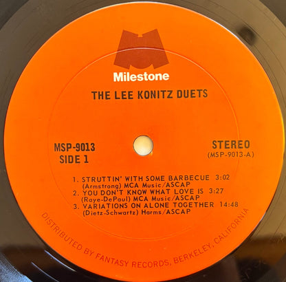Lee Konitz - Duets (1970s US Milestone Gatefold Vinyl LP)
