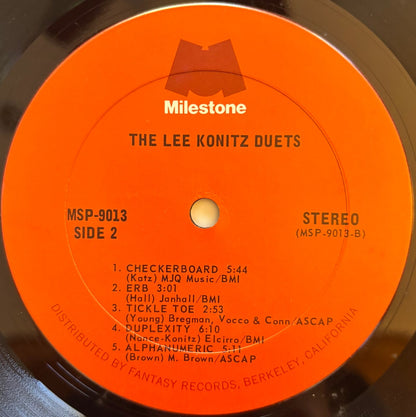 Lee Konitz - Duets (1970s US Milestone Gatefold Vinyl LP)