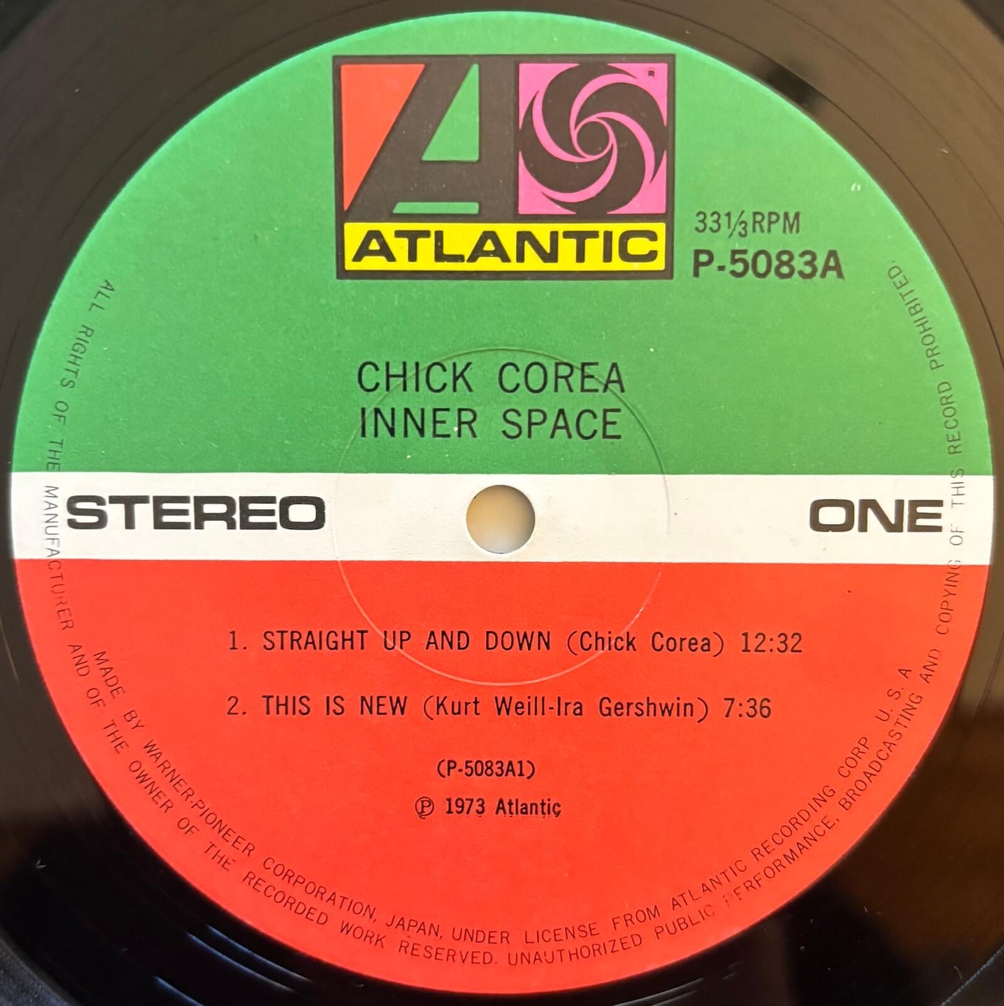 Chick Corea - Inner Space (1973 Japanese Atlantic Gatefold Vinyl 2LP)