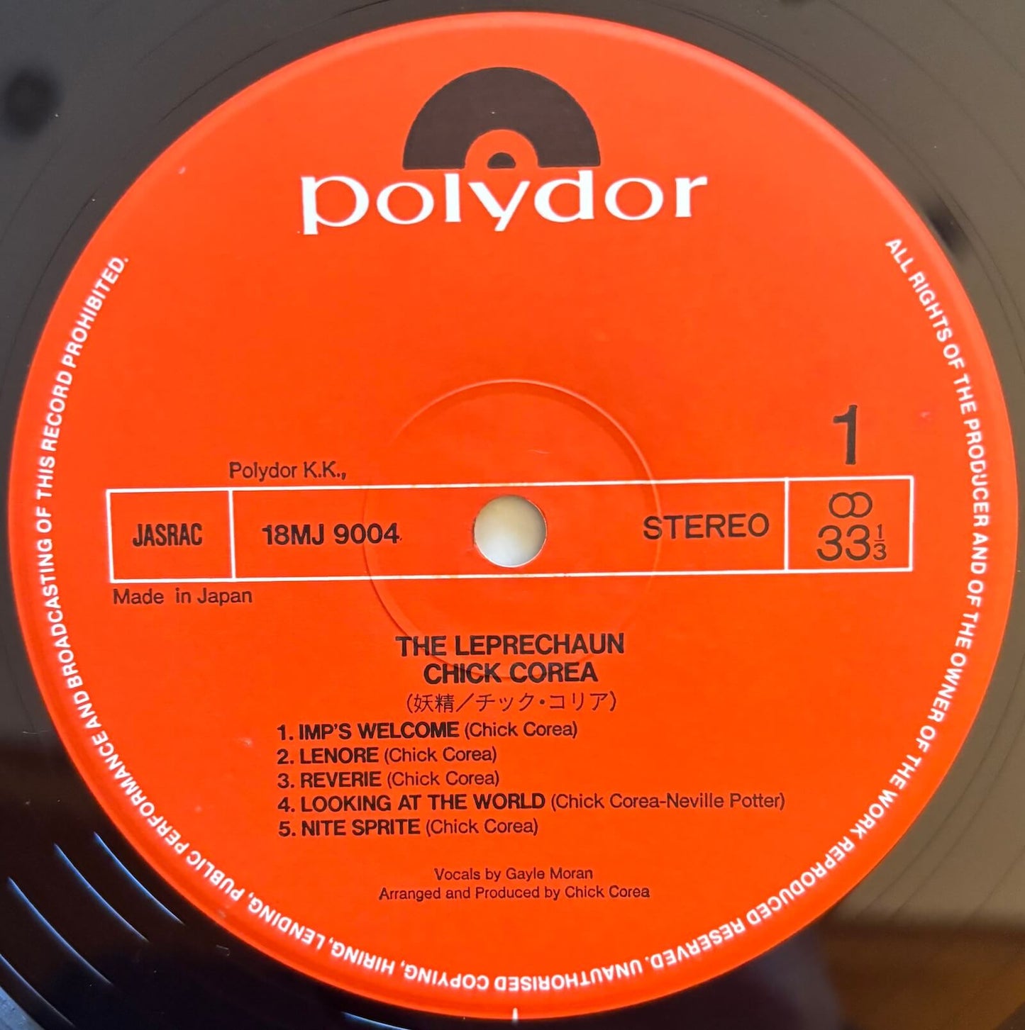Chick Corea - The Leprechaun (1981 Japanese Polydor Vinyl LP)