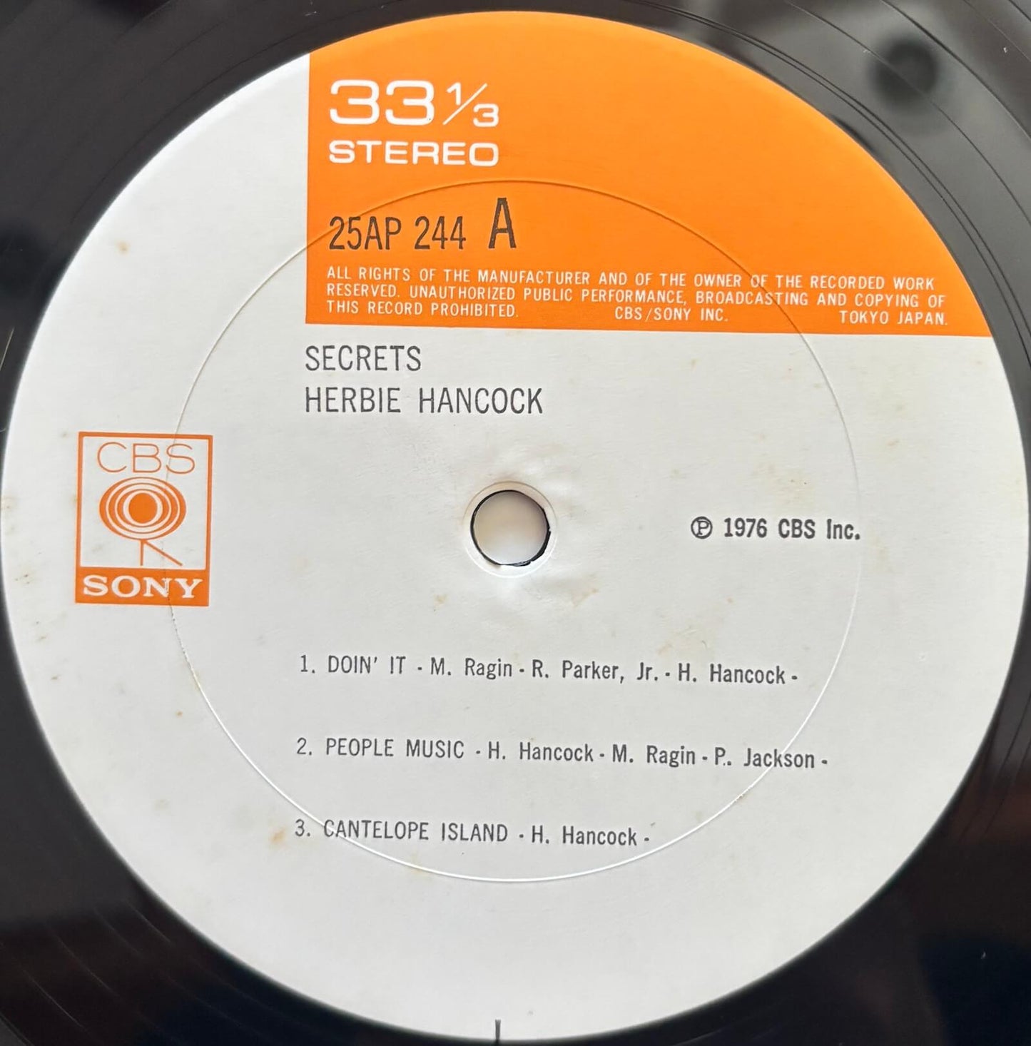 Herbie Hancock - Secrets (1976 Japanese CBS/Sony Vinyl LP)