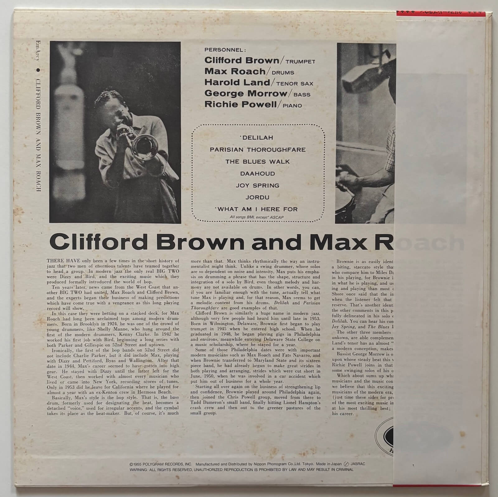 Clifford Brown & Max Roach EmArcy Japan | Lush Life Records